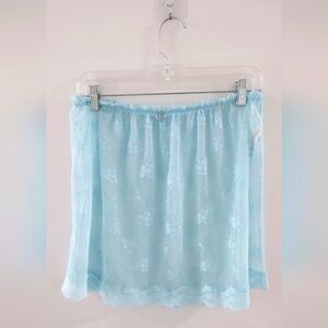 Colsie NWOT Lace Lingerie Skirt Baby Blue Size L Romantic Victorian Intimates